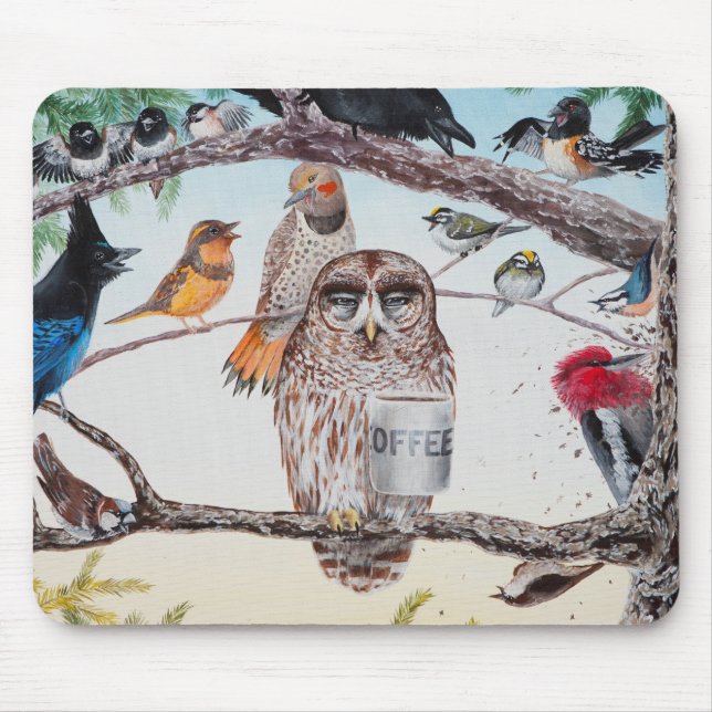 "Pássaros adiantados" Mousepad (Frente)