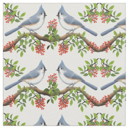 Pássaros adornados do Titmouse com tecido das