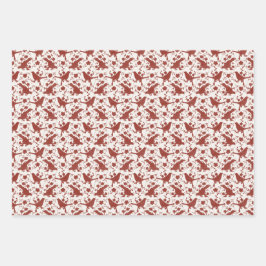 Pássaros Cantores de Natal Vintage e Florais de Li