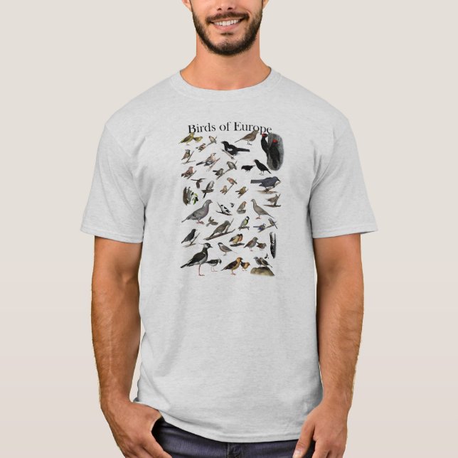 Pássaros da camisa de Europa (Frente)