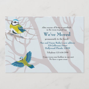 Pássaros da neve que movem o anúncio