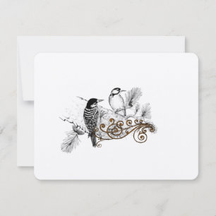 Pássaros de Amor Vintage Casamento RSVP
