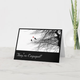 Pássaros do Amor, cartão de anúncio do noivado.
