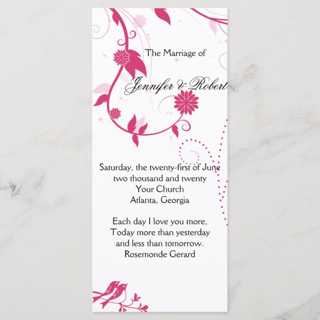 Pássaros do Amor no Programa Casamento Rosa e Bran (Frente)