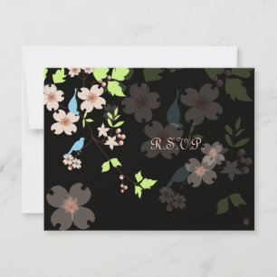 Pássaros do Amor RSVP exigem convites de 5x7