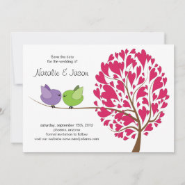 Pássaros do Amor Salvem o Cartão de Data