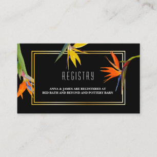 Pássaros do paraíso Cartões de Registro de Casamen