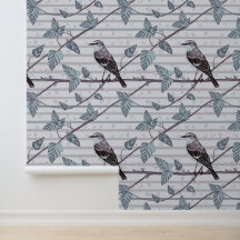 Pássaros e Flores Amarelas do Mocking