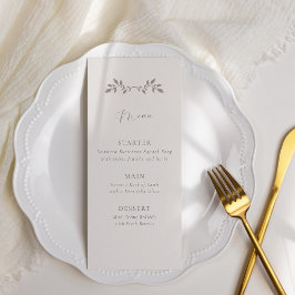 Pássaros e folhas, menu temático aves românticas