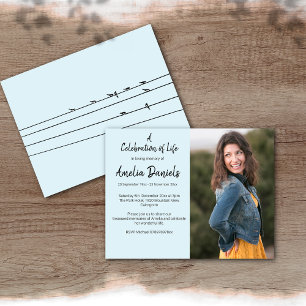 Pássaros em um fio Celebração do Cartão de Vida