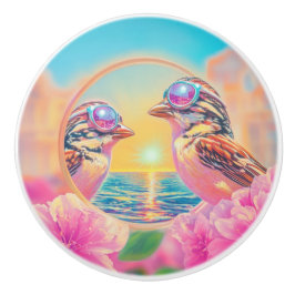 Pássaros legal com óculos Sunset