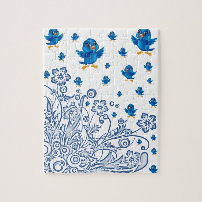 pássaros negros jigserviram quebra-cabeça para tod (Vertical)