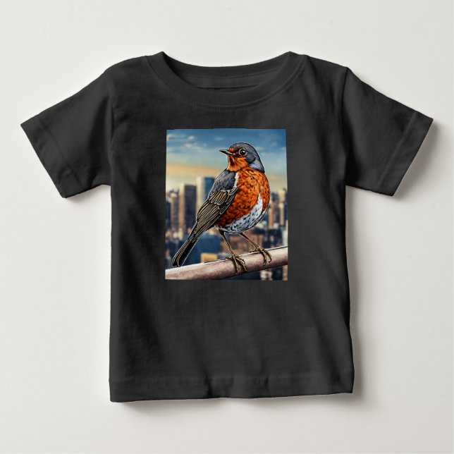 Pássaros no Fio – Camiseta Cartoon Flock (Frente)