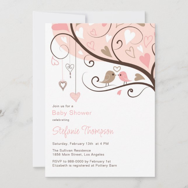 Pássaros Whimsical É um Convite para Chás de frald (Frente)