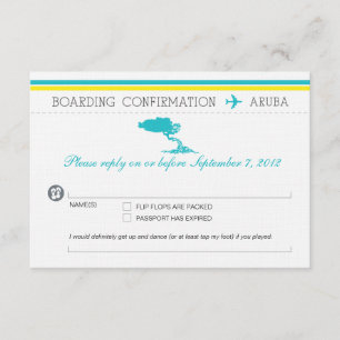 Passe de embarque RSVP para Aruba