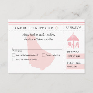 Passe de embarque RSVP para BARBADOS