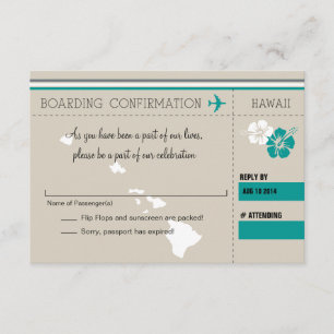 Passe de embarque RSVP para HAWAII