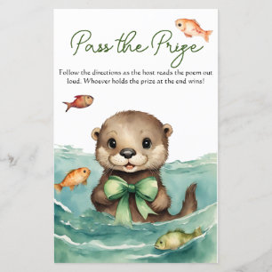 Passe o Chá de fraldas do Prêmio Jogo Bebê Otter
