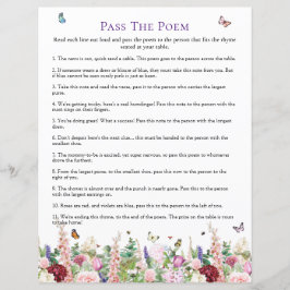 Passe O Poema | Chá de fraldas Floral Púrpura rosa