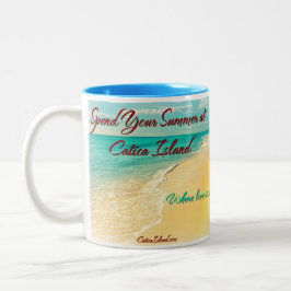 Passe seu verão na caneca de café da ilha de