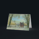 Passeio do trenó de Nova Inglaterra, cartão da<br><div class="desc">O inverno é uma de nossas estações mais deliciosas, e esta imagem lembra me de um Natal antiquado ou um Currier e um impressão de Ives. Aquele é o sentimento e o olhar que eu estava tentando criar. Esperança você gosta d. Isto faz um grande cartão de Natal. Personalize-o contudo...</div>