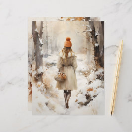 Passeio em Papel de Escrapbook em Floresta de Inve