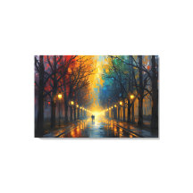 Passeio no Parque Chuvoso Canvas Arte | Arte de Pa