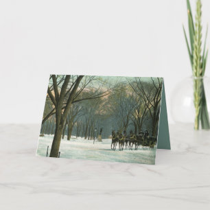 Passo de férias de 1910 no Central Park, cartão NY