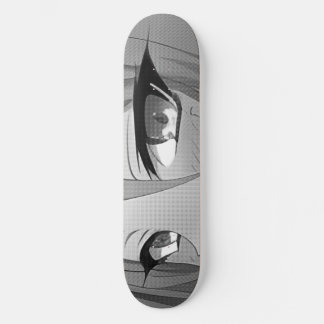 Passo de skate dos olhos de anime tristes