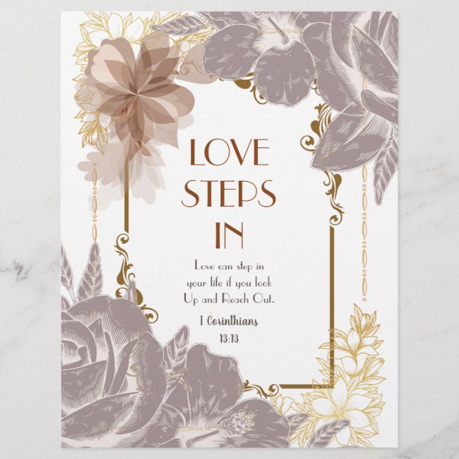 Passos De Amor Em Papel Personalizado (Frente)