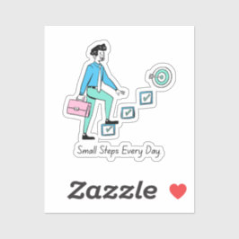 Passos Pequenos Todos Os Dias - Adesivo Progresso