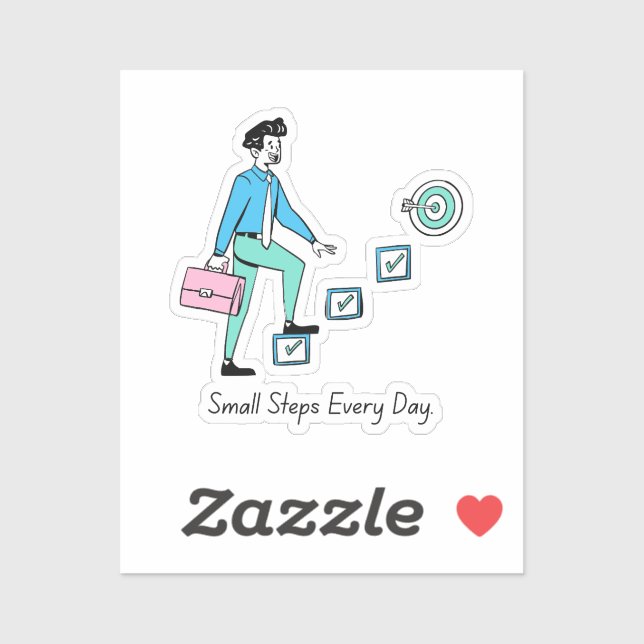 Passos Pequenos Todos Os Dias - Adesivo Progresso (Folha)