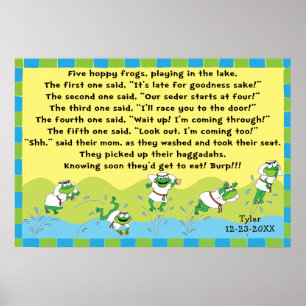 Passover 5 Sapos de Hoppy Poster 20 x 24 Término 