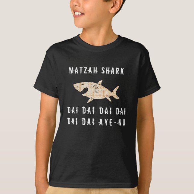 Passover Matzah Shark Kids's Basic T-Shirt (Frente)