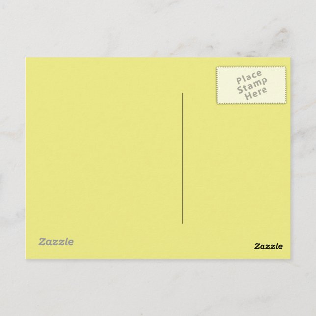 Pasta Amarelo sobre um cartão postal (Verso)