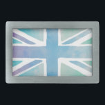 Pasta Azul, Marca de bandeira da União de Cores de<br><div class="desc">Bandeira da bandeira do Reino Unido em azul pastel e cor d'água púrpura esmaecida.</div>