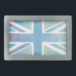 Pasta Azul, Marca de bandeira da União de Cores de<br><div class="desc">Bandeira da bandeira do Reino Unido em azul pastel e cor d'água púrpura esmaecida.</div>