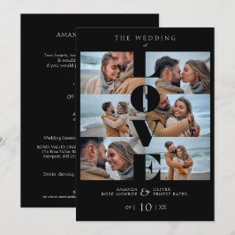 Pasta de amor Black Trendy Collage Casamento 6 Fot