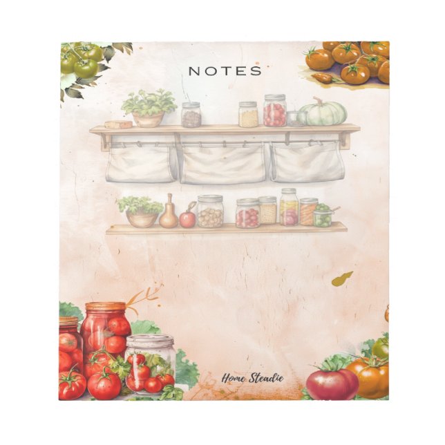 Pasta de Tomate Bloco de Notas em Branco (Frente)