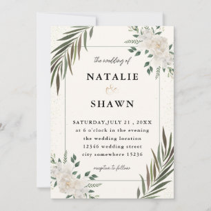 Pastas Brancas E Convite Para Casamento Verde