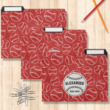 Pastas das Escolas Kids Red and White Baseballs