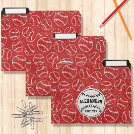 Pastas das Escolas Kids Red and White Baseballs