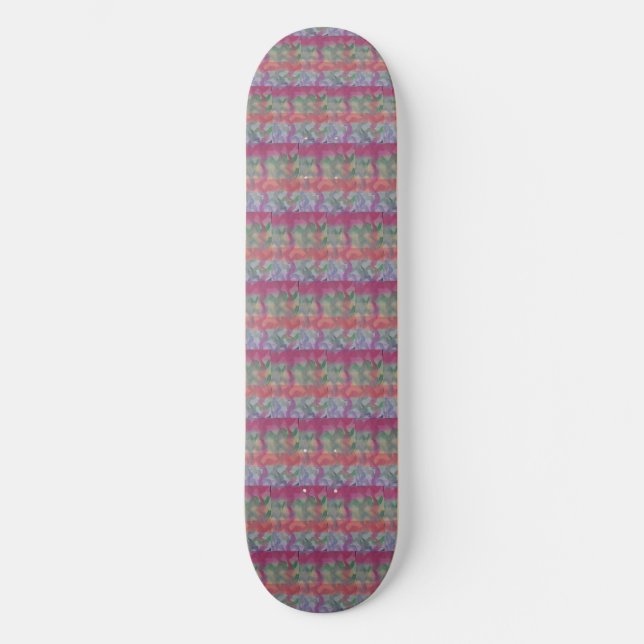 Pastel Abstrato Art Skateboard (Frente)