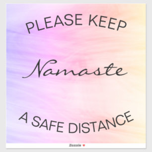 Pastel adesivo do piso de distância social