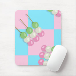 Pastel Azul-Rosa Verificado no Mousepad Dango