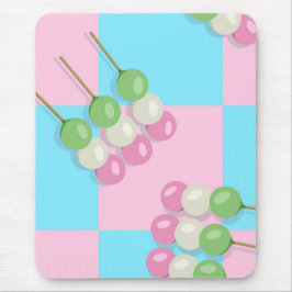 Pastel Azul-Rosa Verificado no Mousepad Dango