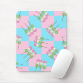 Pastel Azul-Rosa Verificado no Mousepad Dango