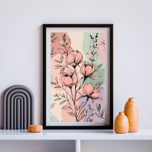Pastel Bloom Botanical Impressão 10