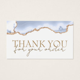 pastel blue agate obrigado você desconto cartão