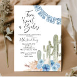 Pastel Blue Taco sobre o convite para Chás de fral<br><div class="desc">Chá de fraldas de Pastel Blue Boho Fiesta Convite Taco Bout Love convite com cacto. Perfeito para chás de fraldas,  casais,  chás,  chás de panela,  etc.</div>